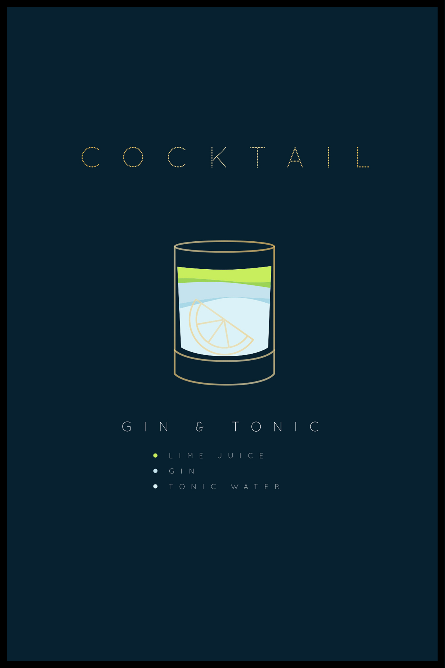 gin &amp; tonic affisch