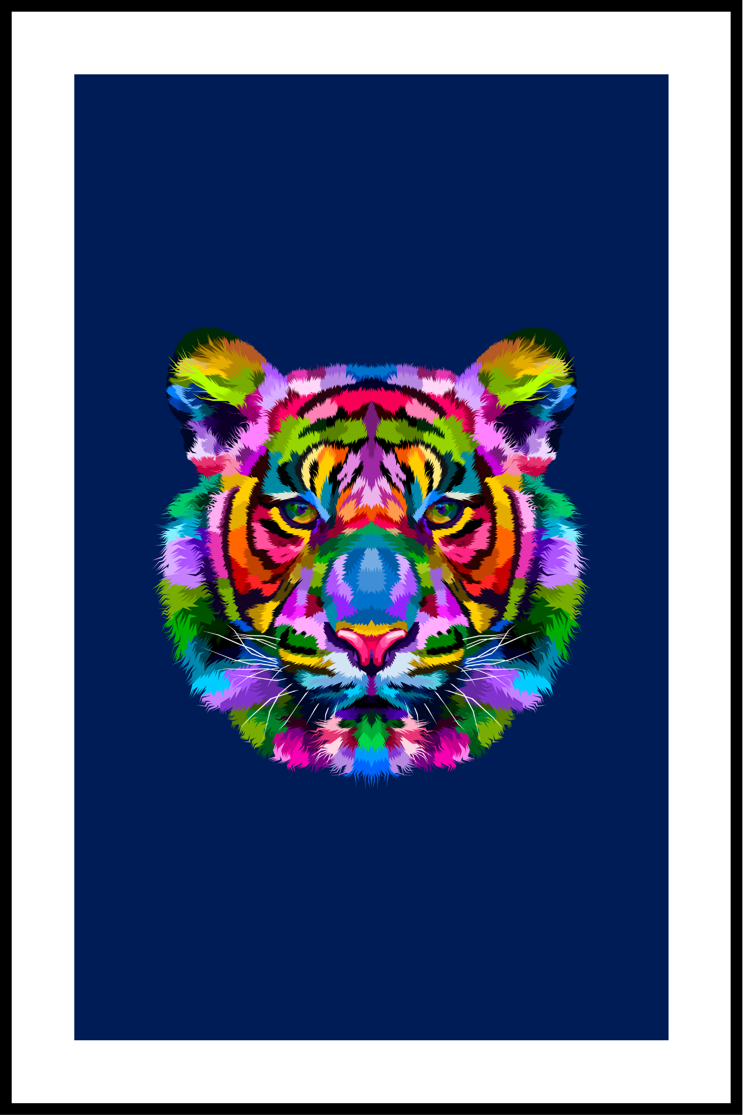 Tiger i färger affisch