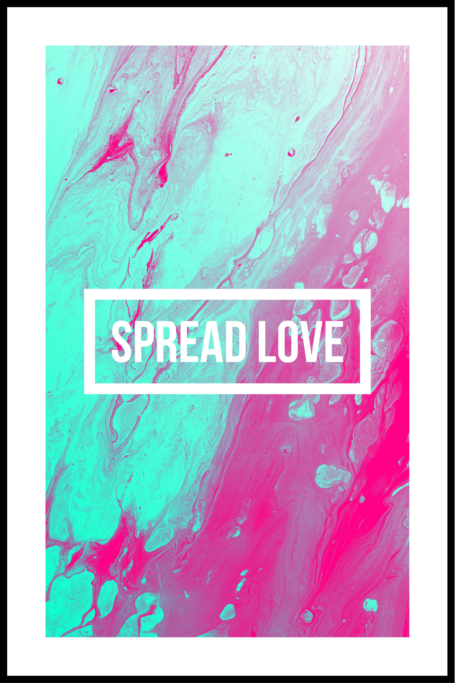 sprid kärlek färgad affisch