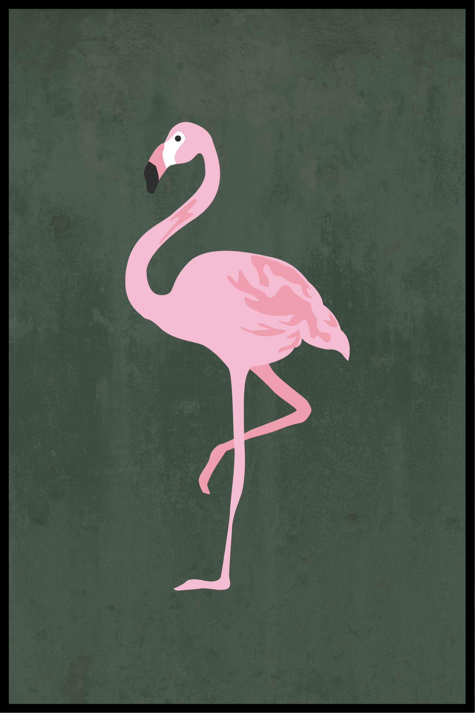 flamingo mörk affisch