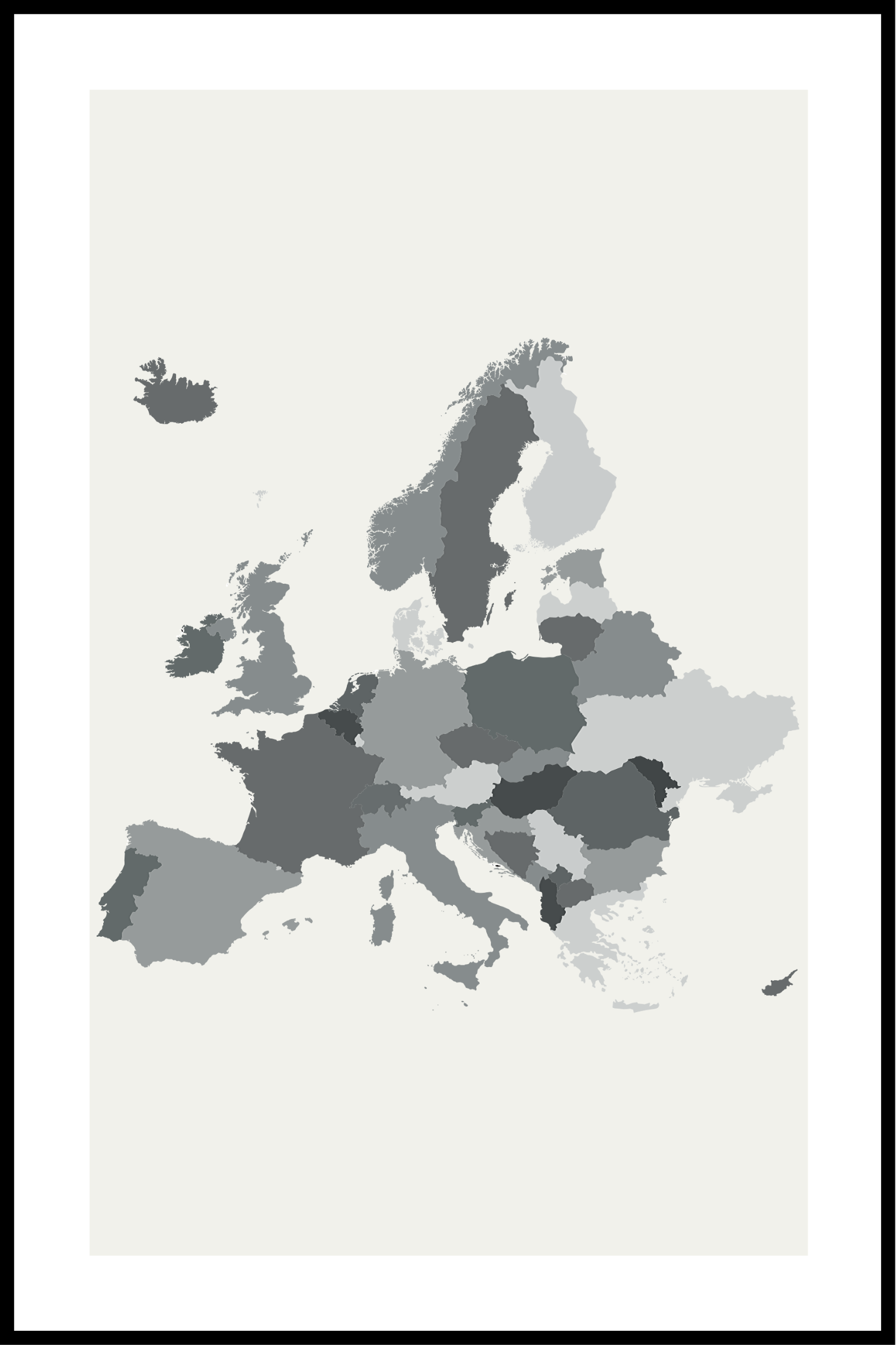 Europa karta affisch