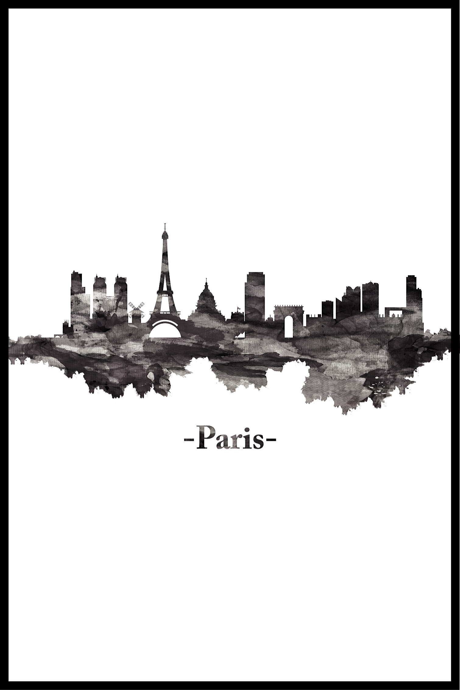 skyline paris affisch