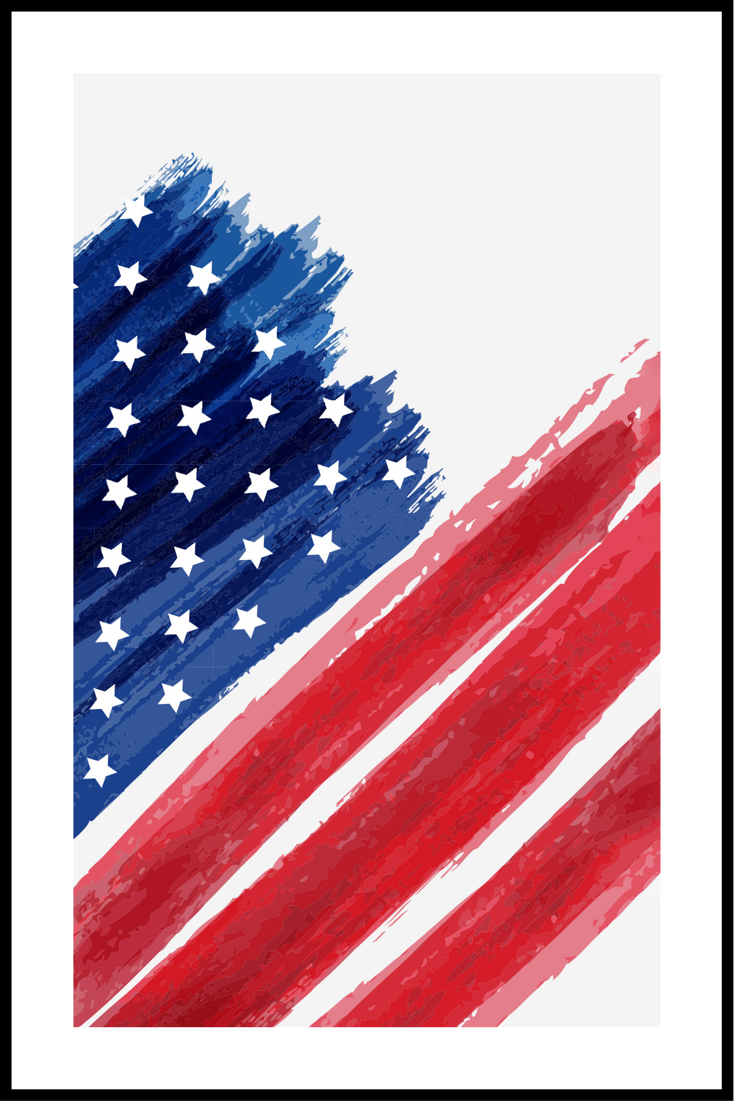 Amerikanska flaggan affisch