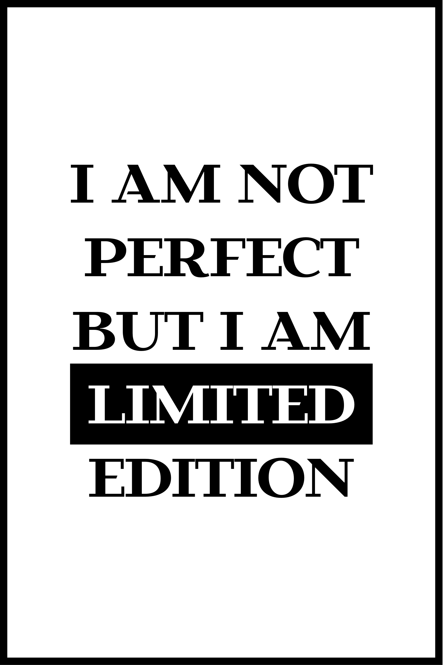 Jag är inte perfekt affisch