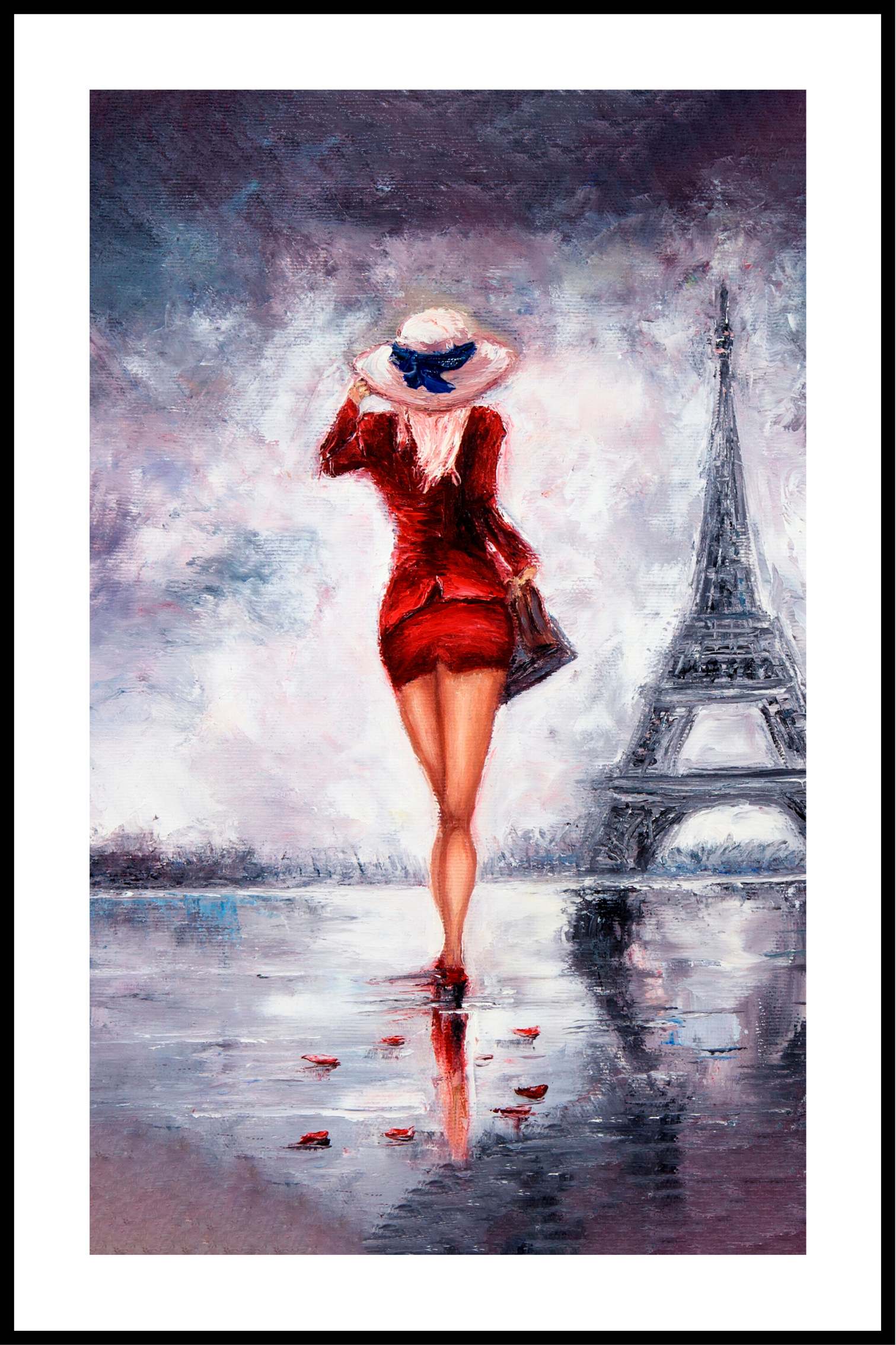 affisch kvinna i paris