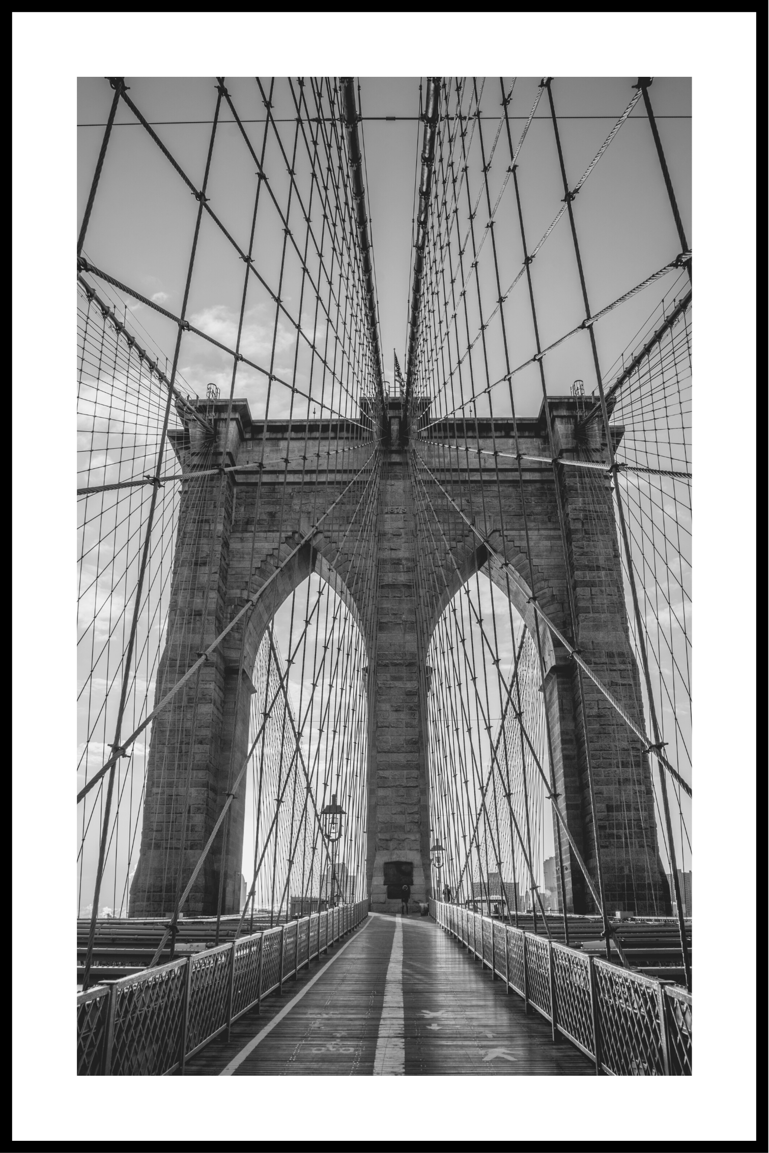Brooklyn bridge svartvit affisch