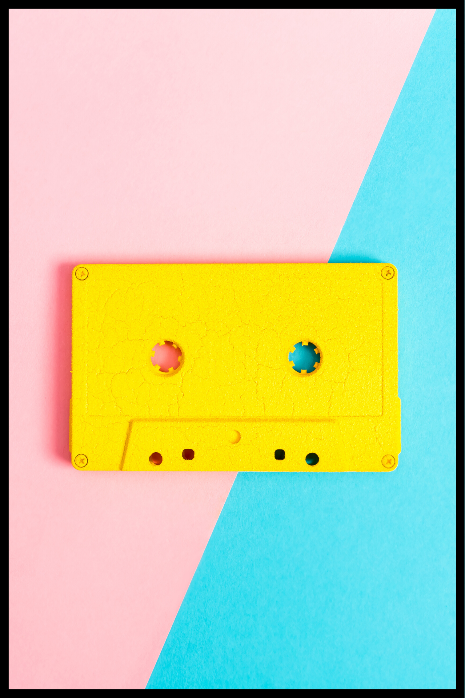 kassettband gul affisch
