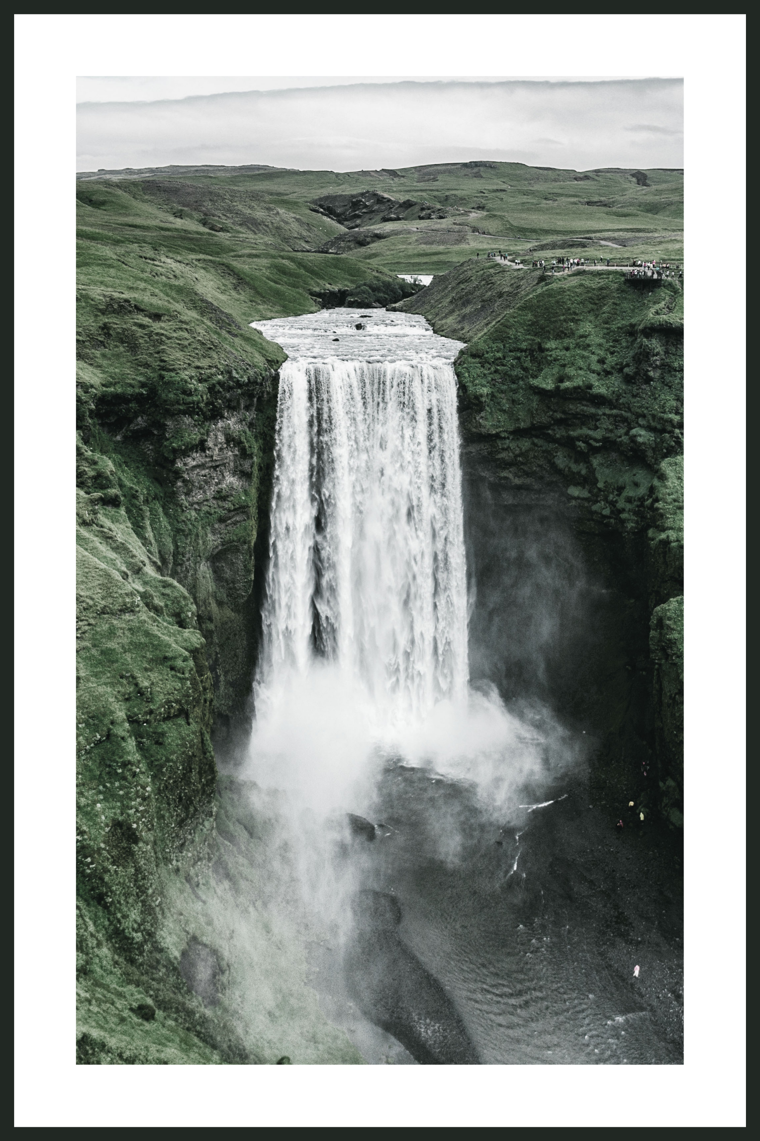 affisch för isländska vattenfall