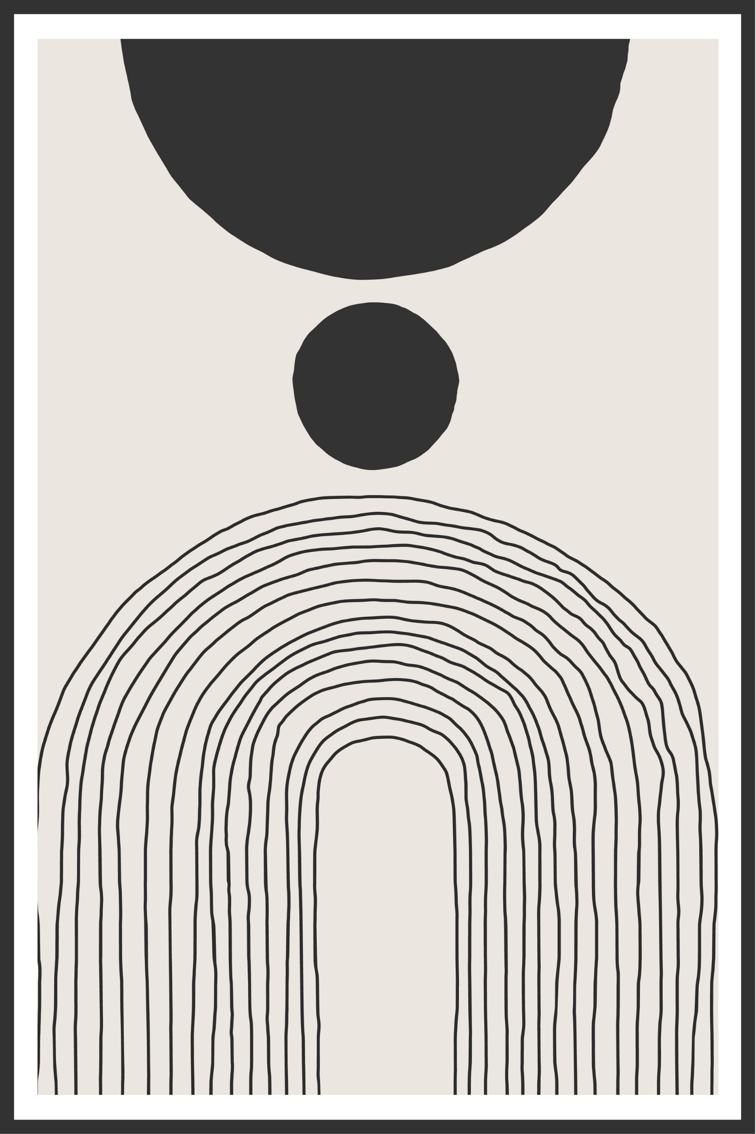 minimalistiska cirklar nej. 1 affisch