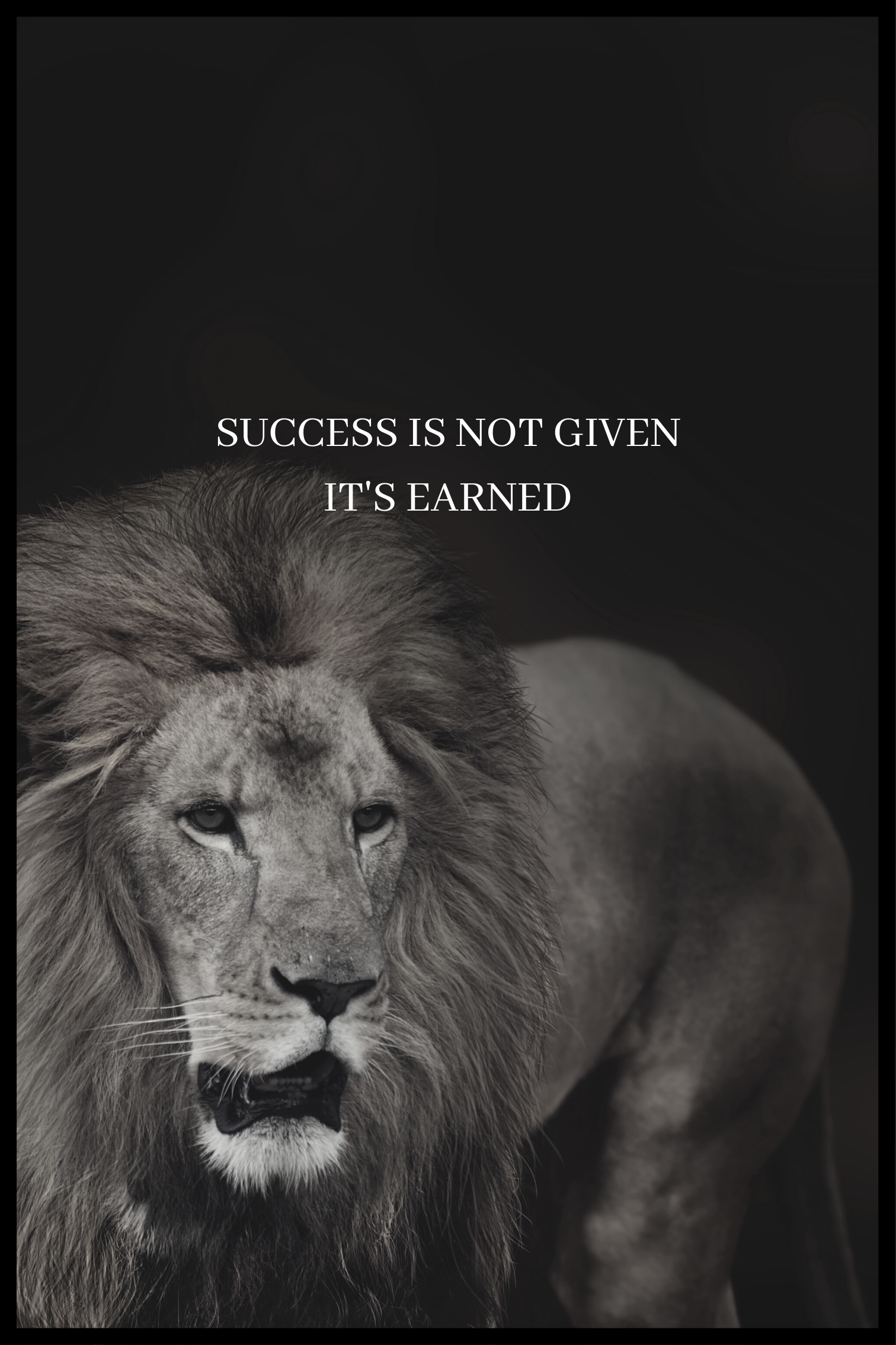 Framgång ges inte affisch