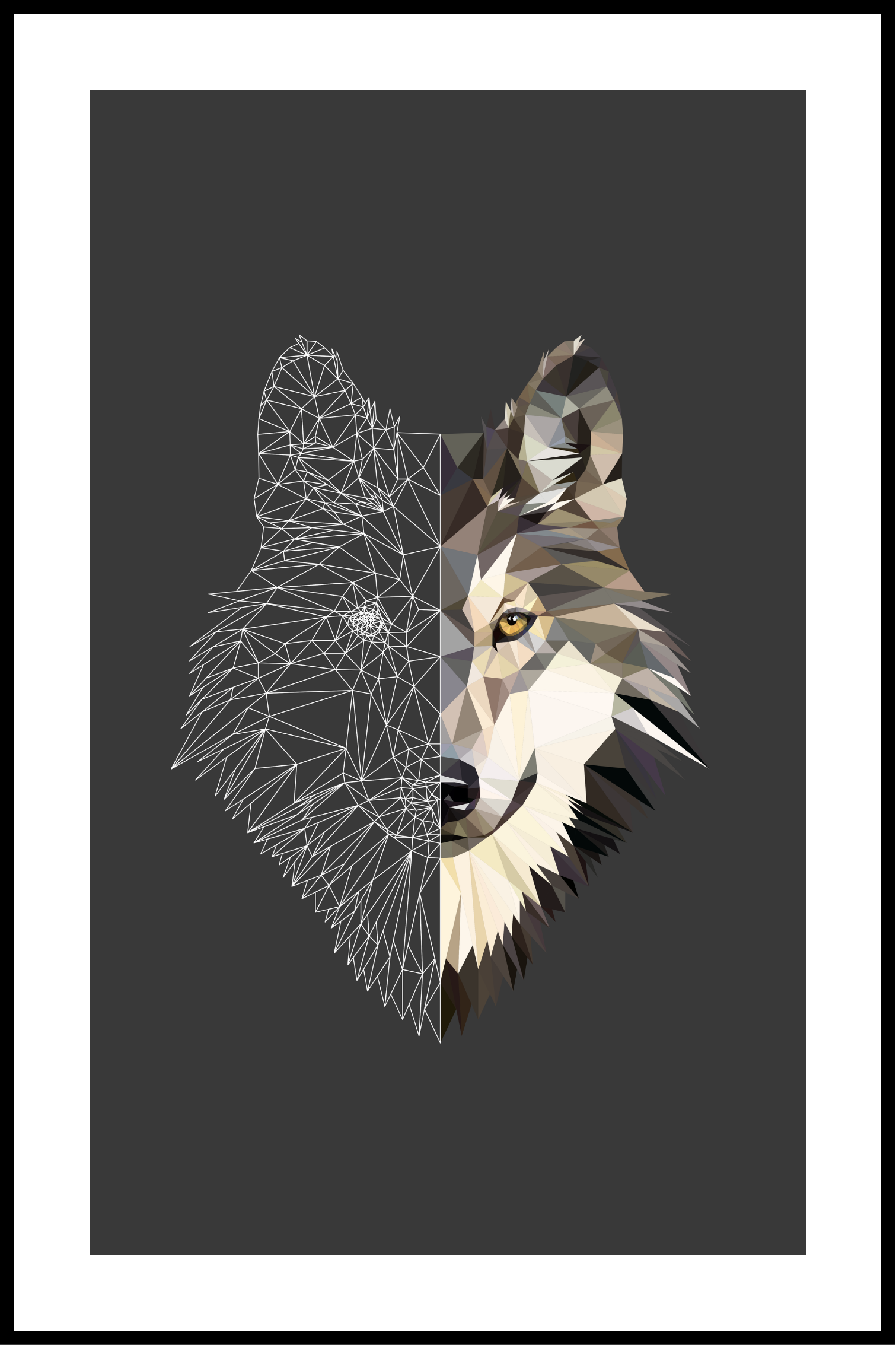 Wolf huvud affisch
