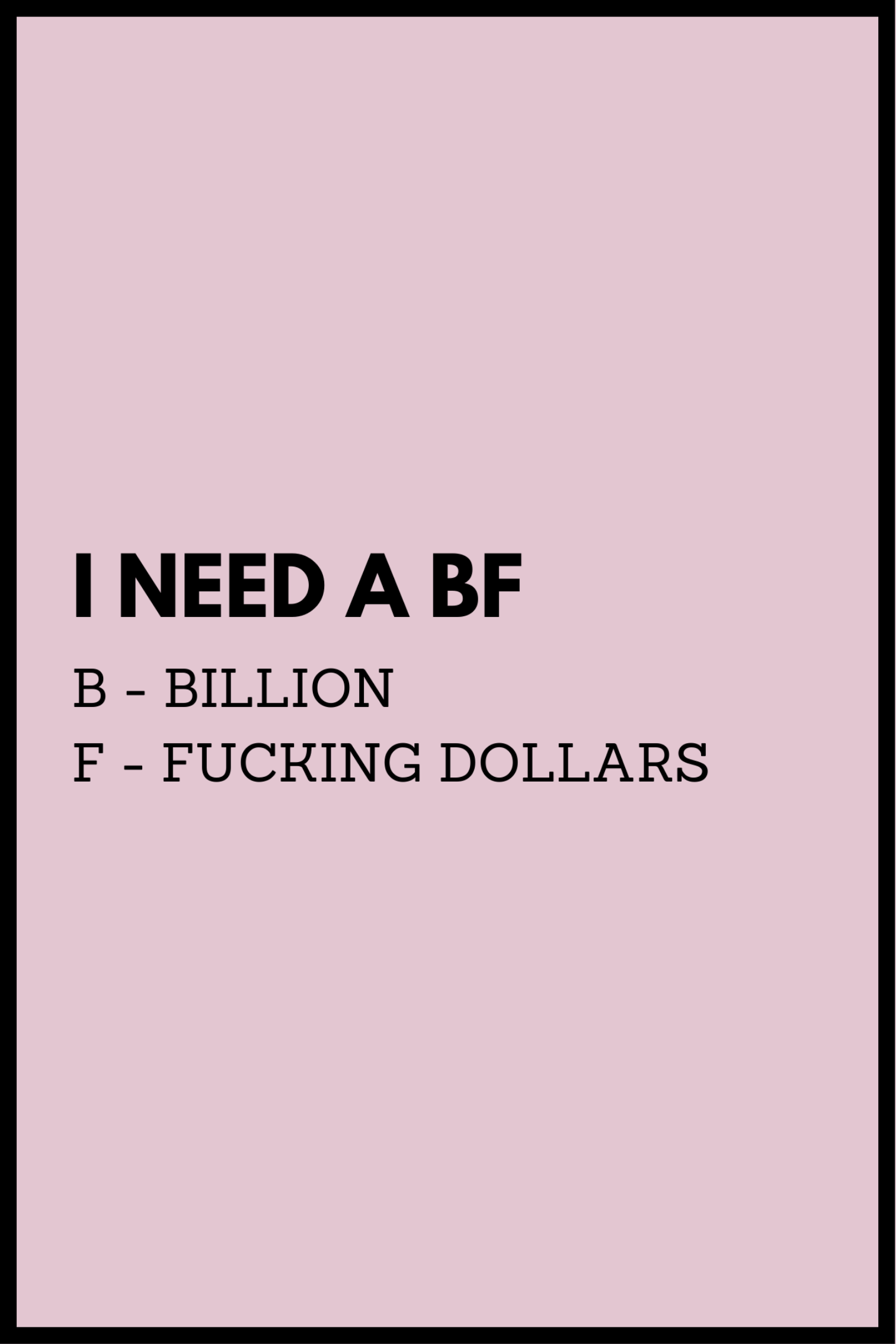 Jag behöver BF-affisch