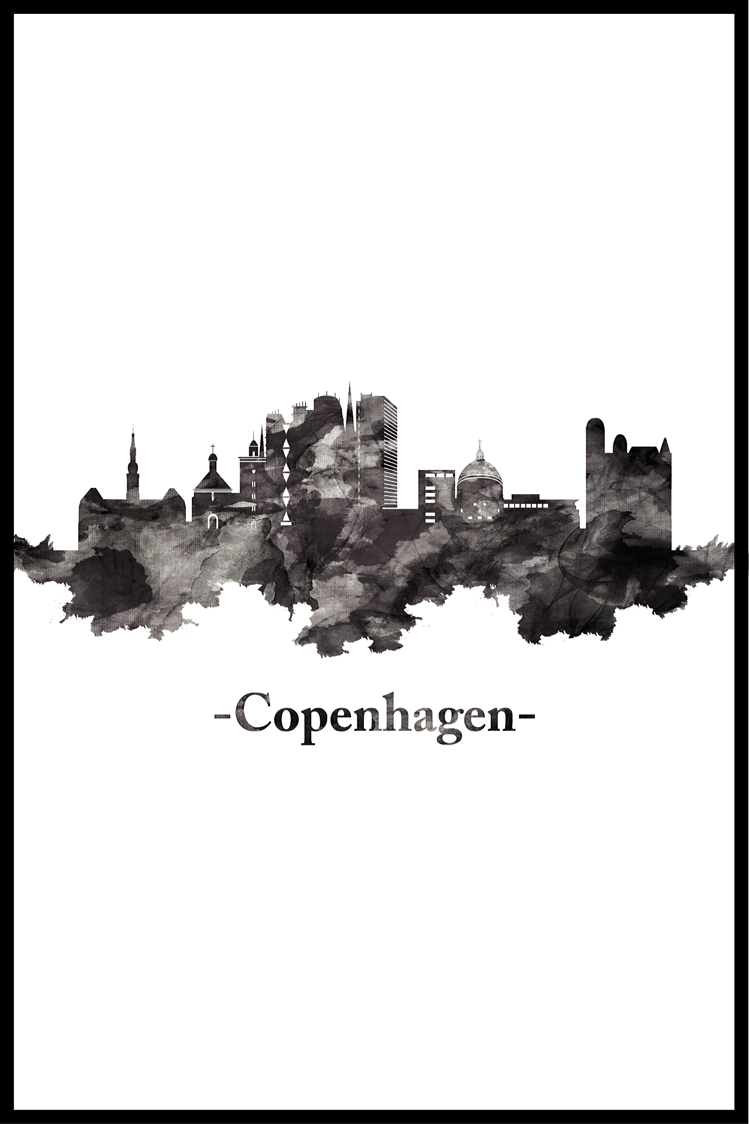 Skyline köpenhamn affisch