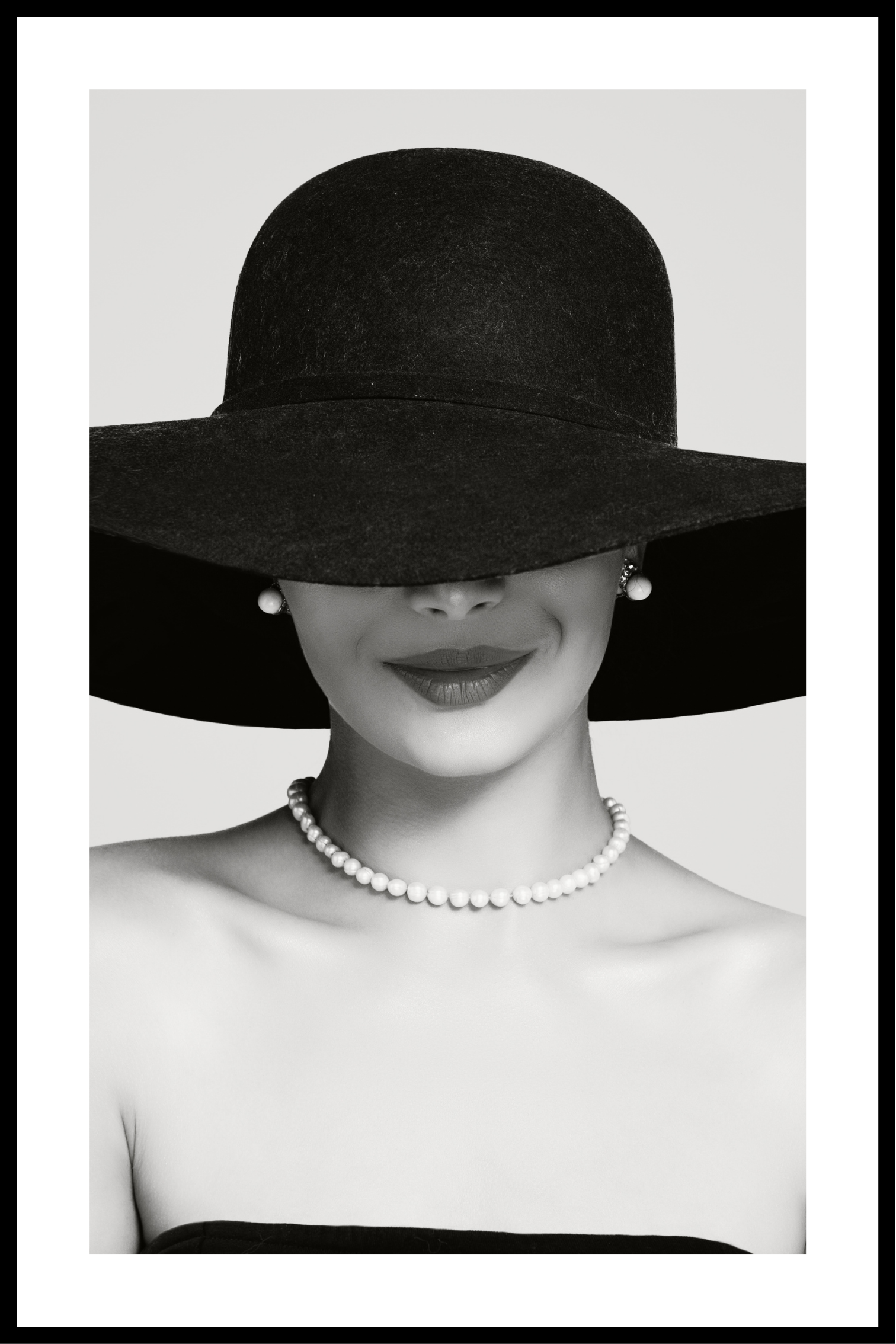 Kvinna med hatt affisch