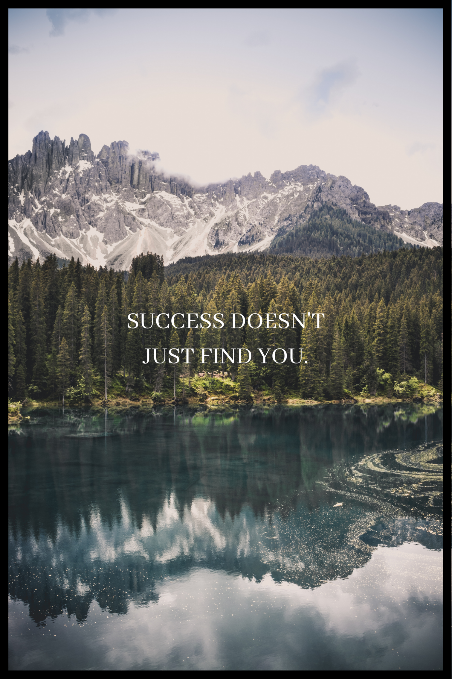 Framgång hittar inte bara din affisch