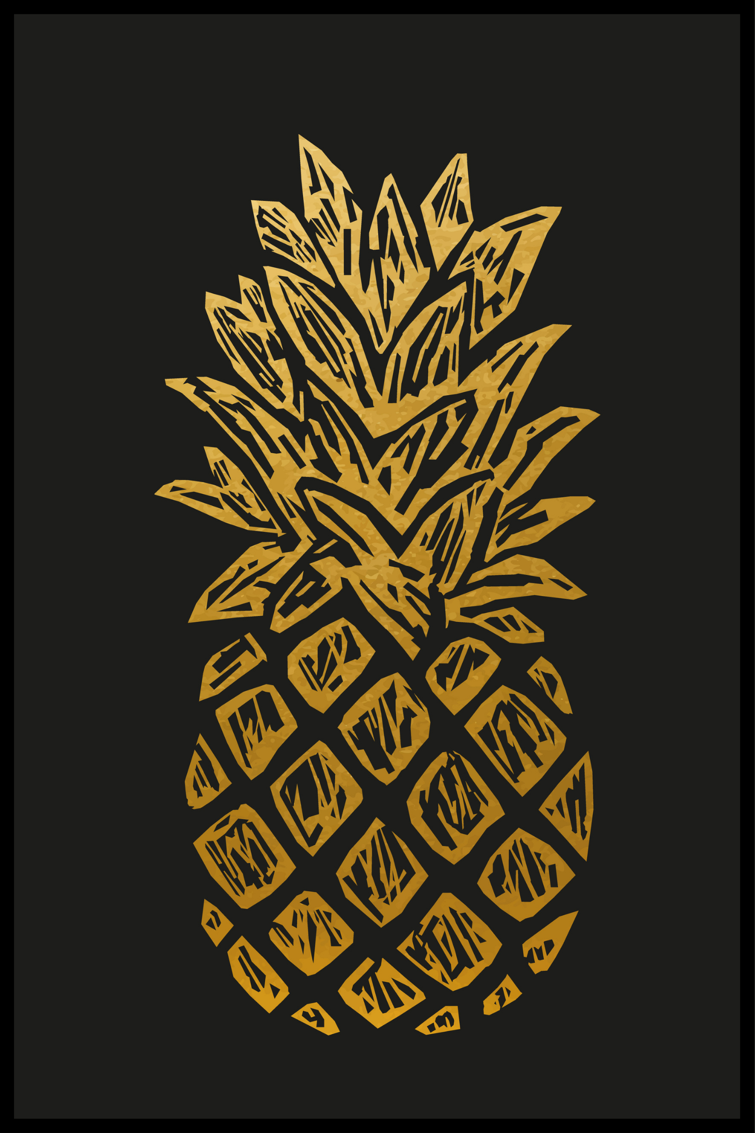 Gyllene ananas nr. 1 affisch