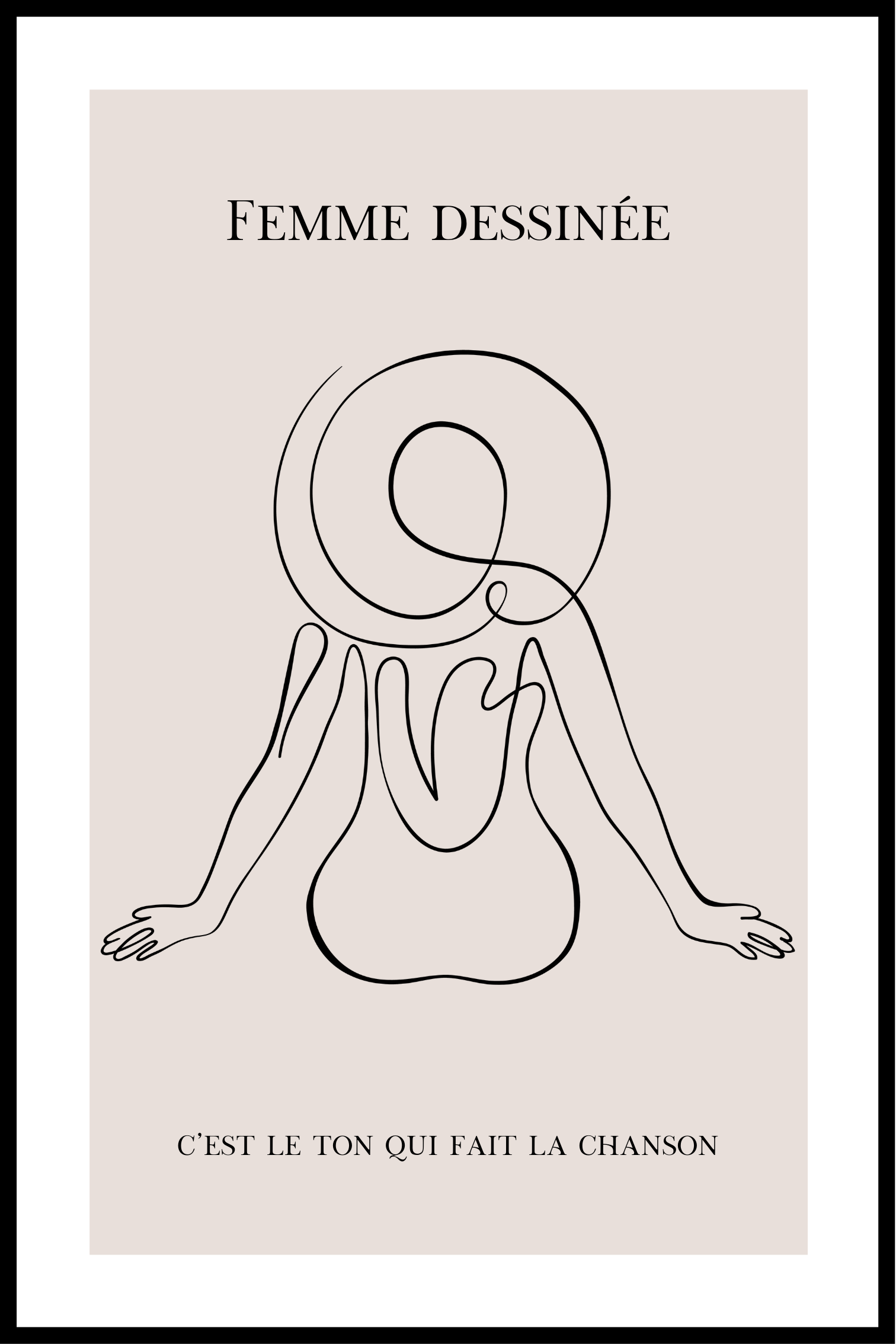 Femme dessinée No. II affisch