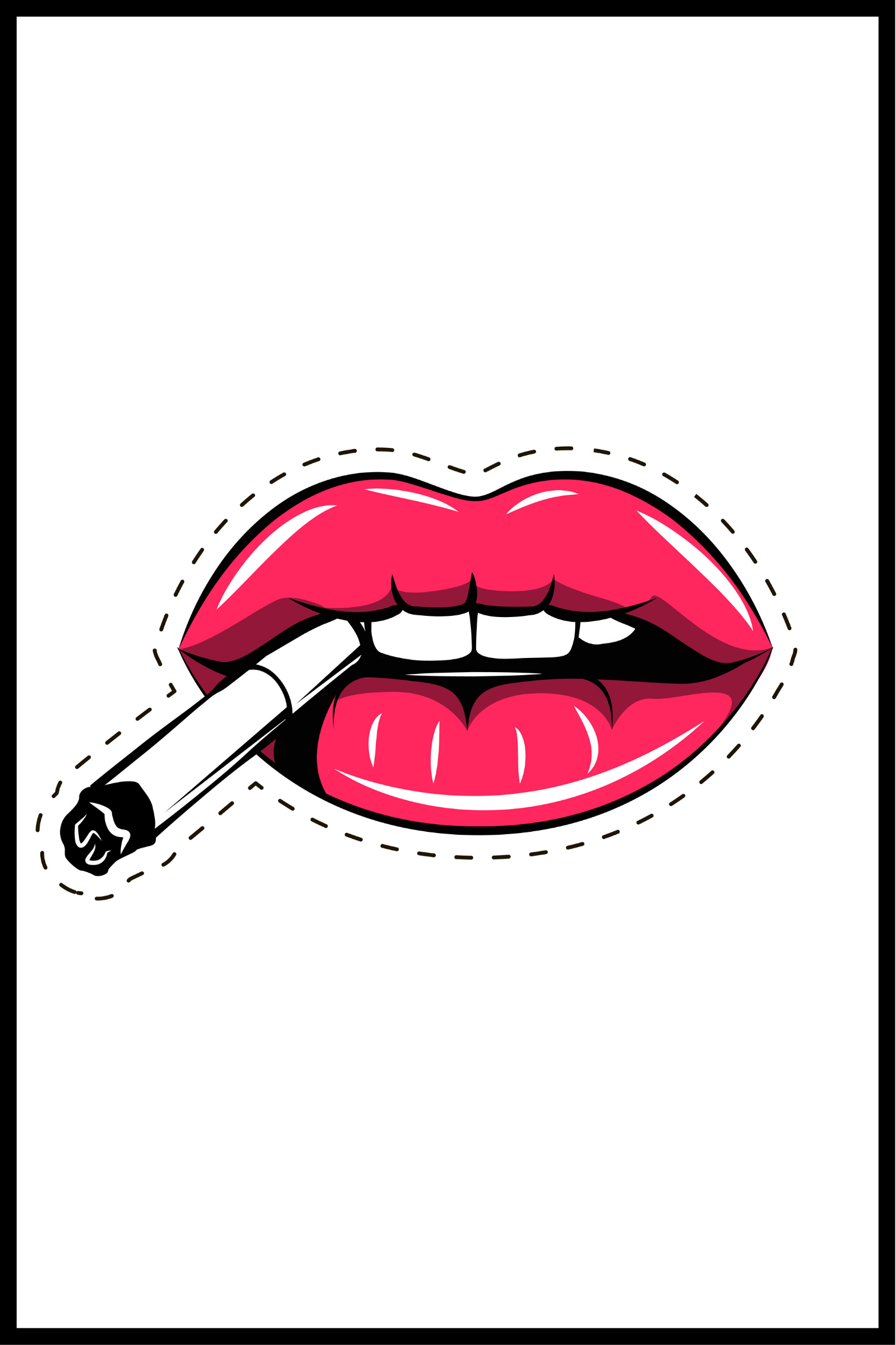 rökande läppar affisch