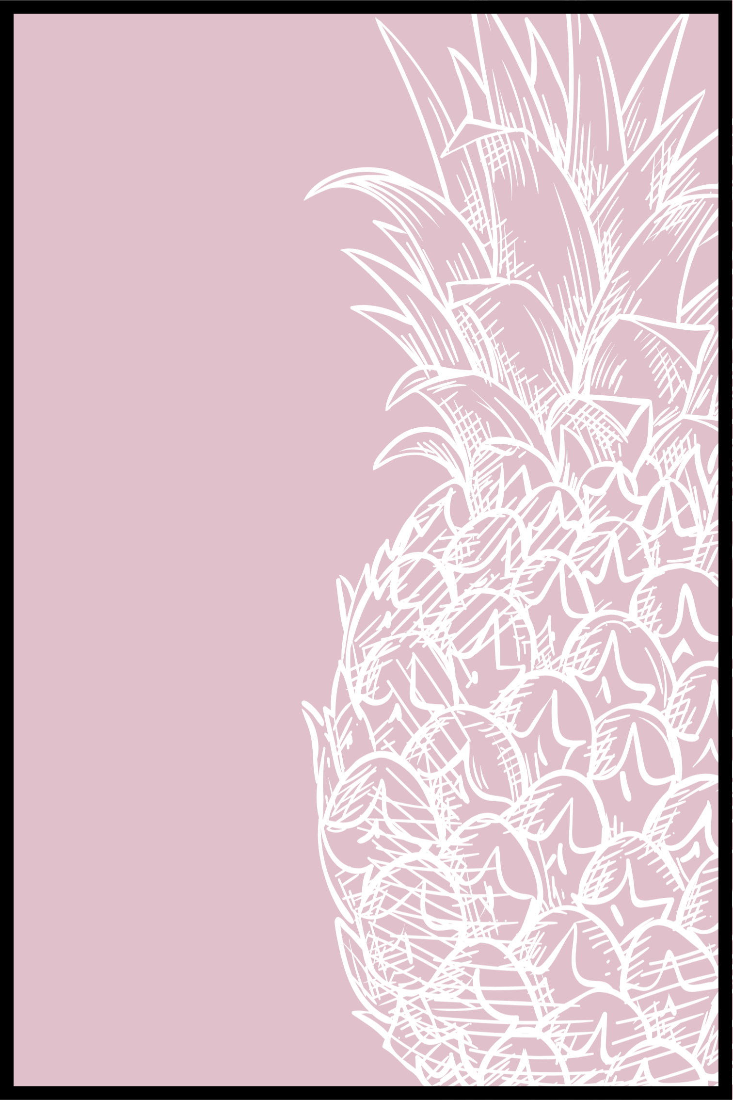 Rosa ananas affisch