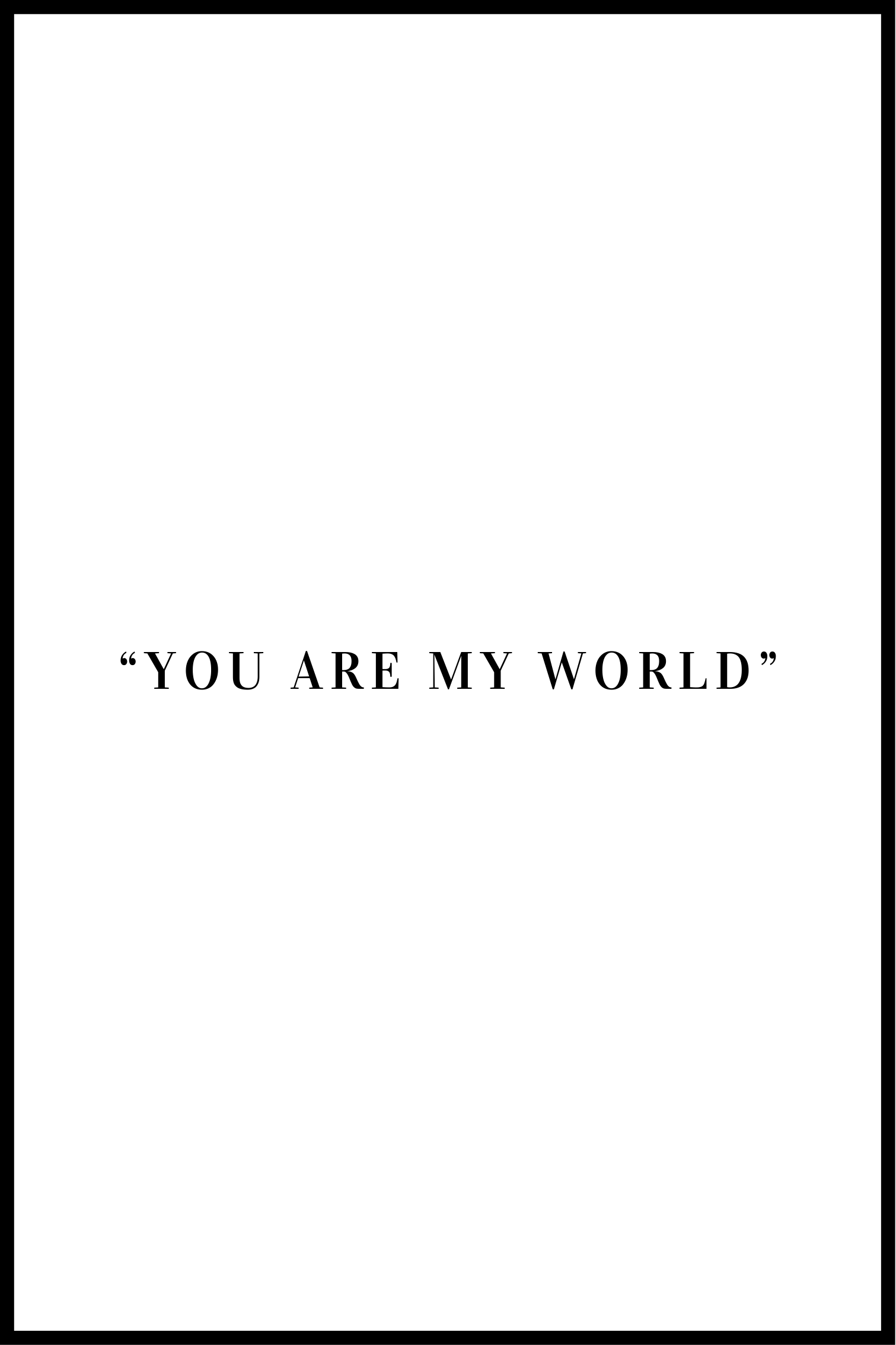 Du är min världsaffisch