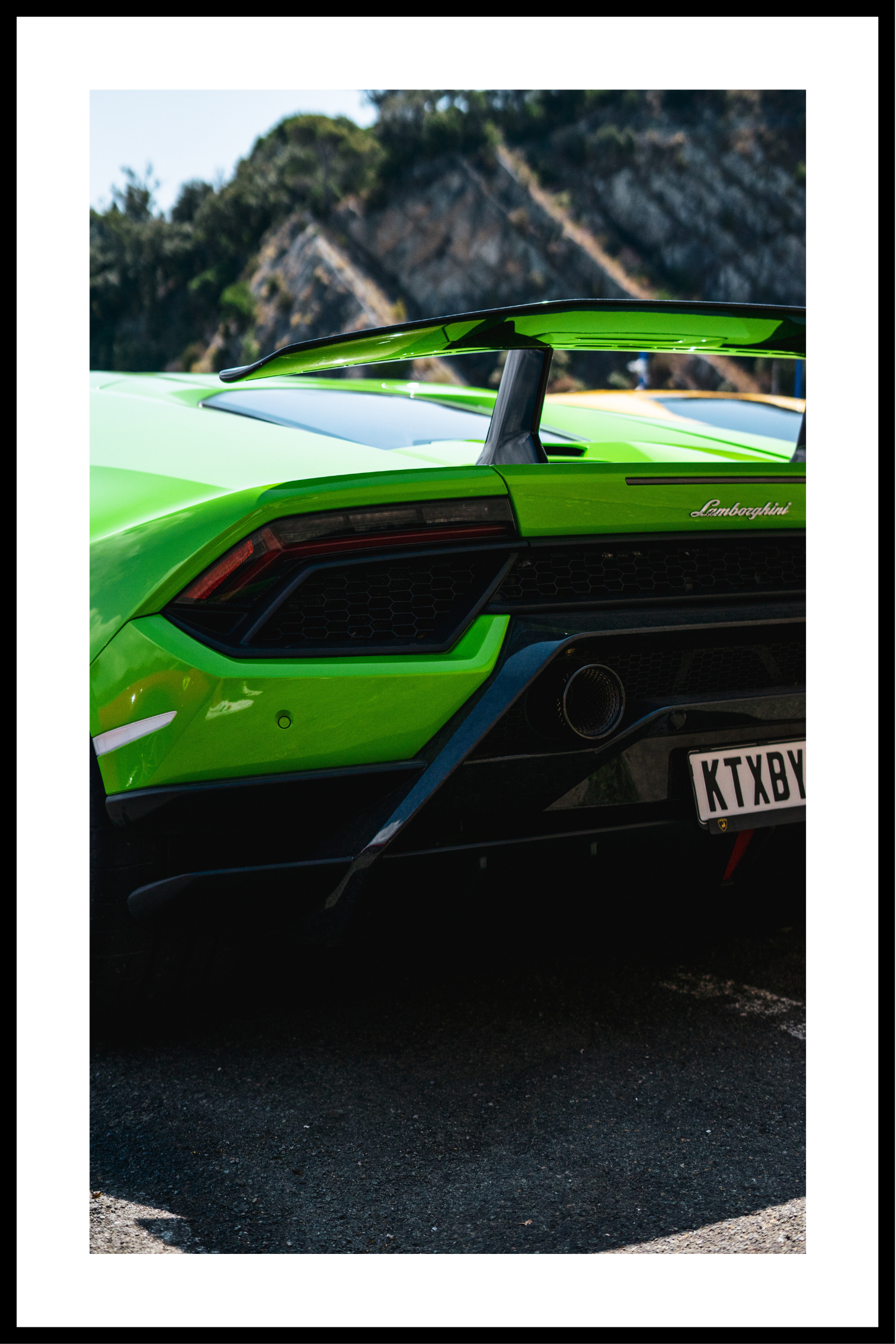 Grön Lamborghini affisch