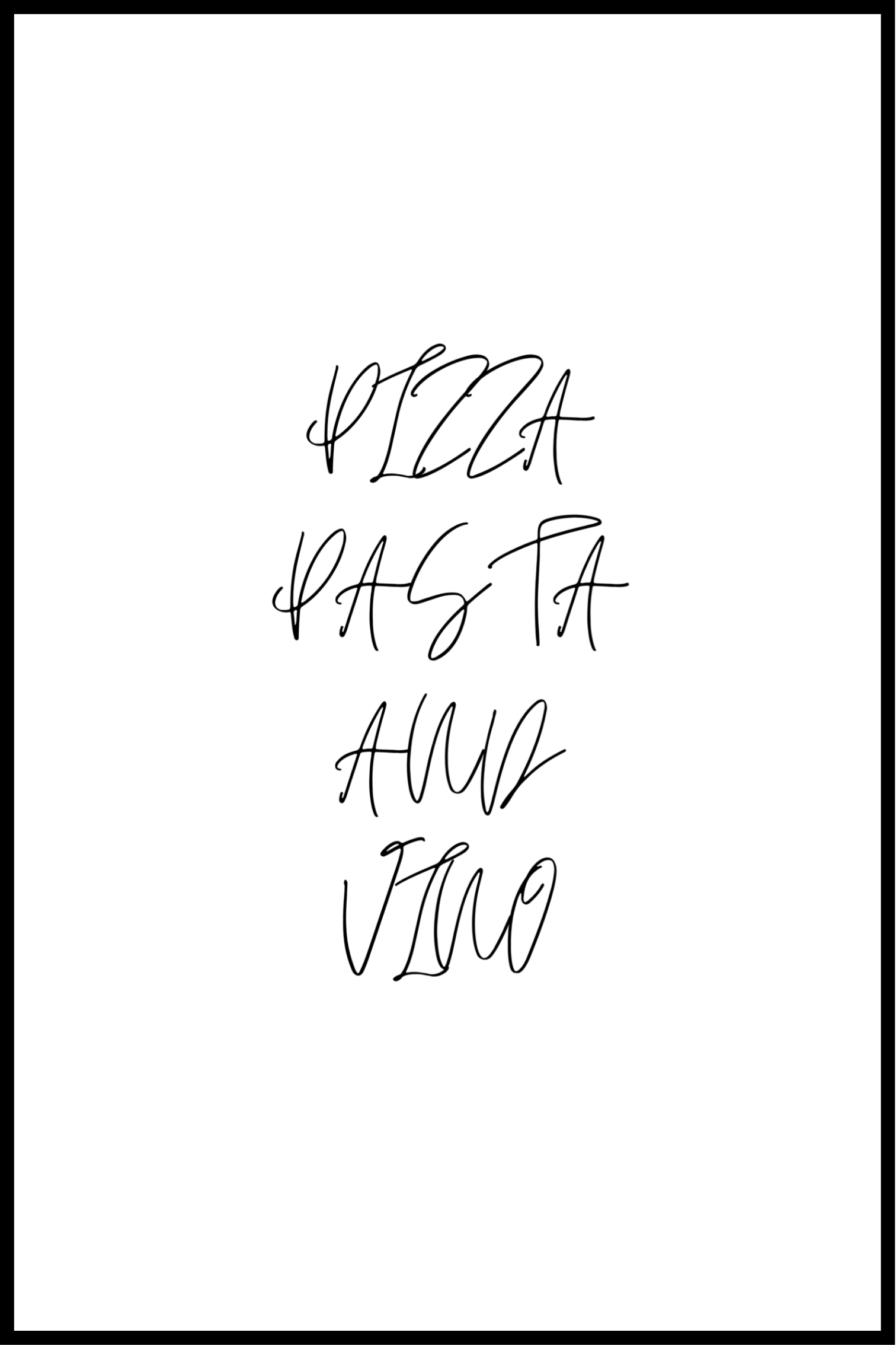 Pizza text affisch