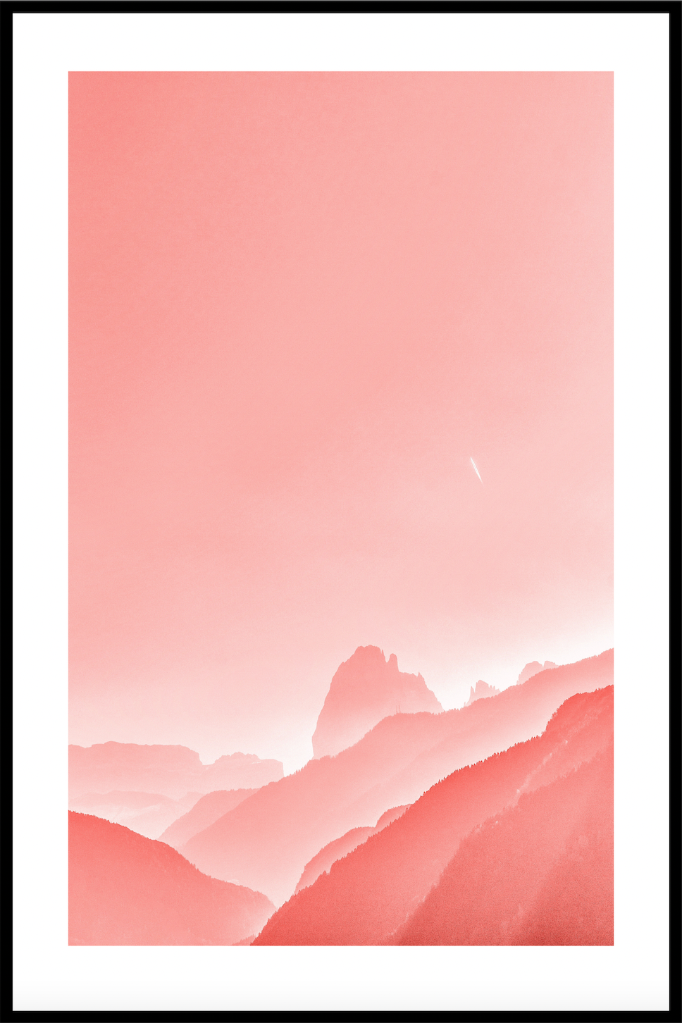 Rosa berg affisch