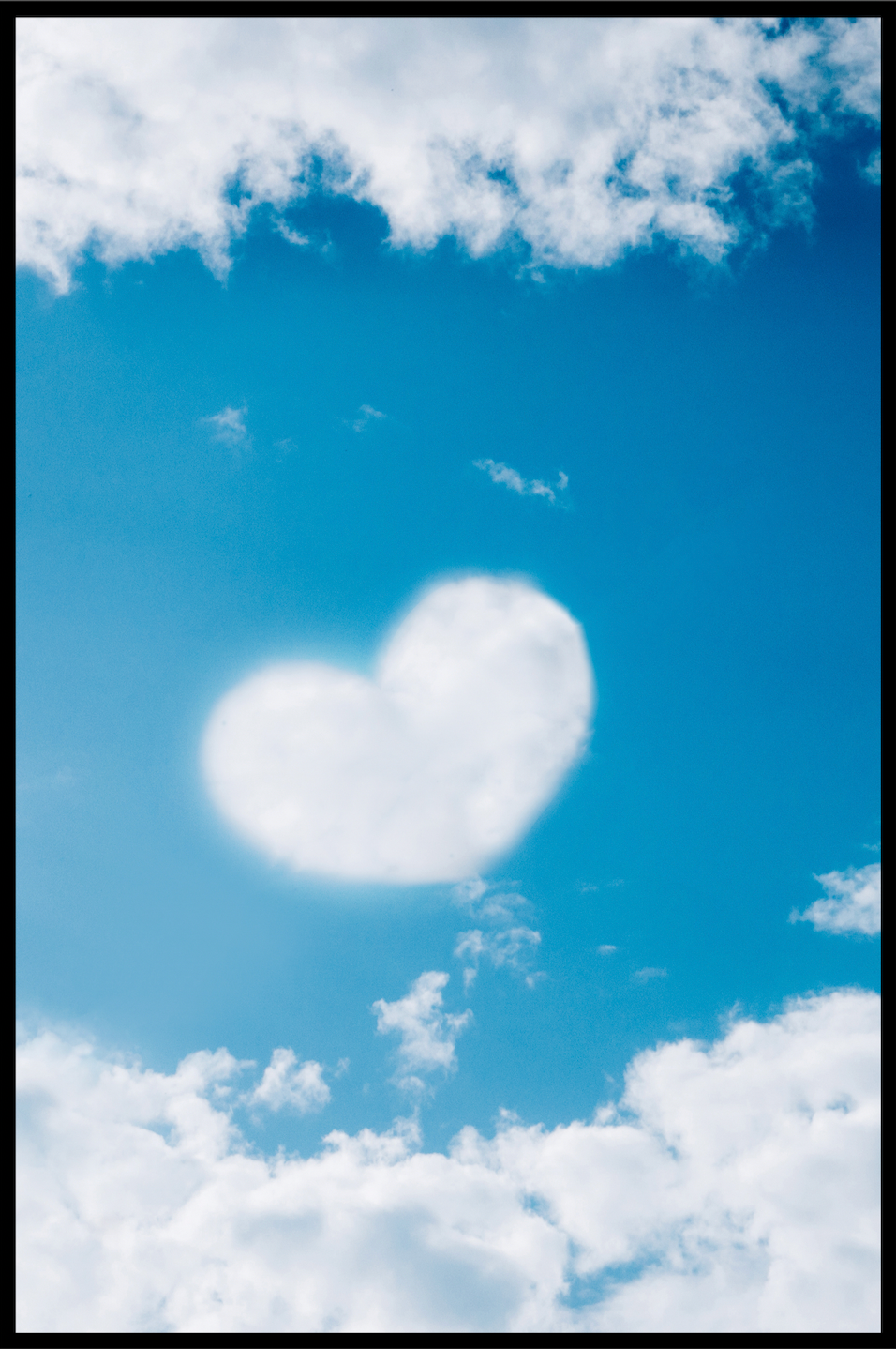 Hjärta moln affisch