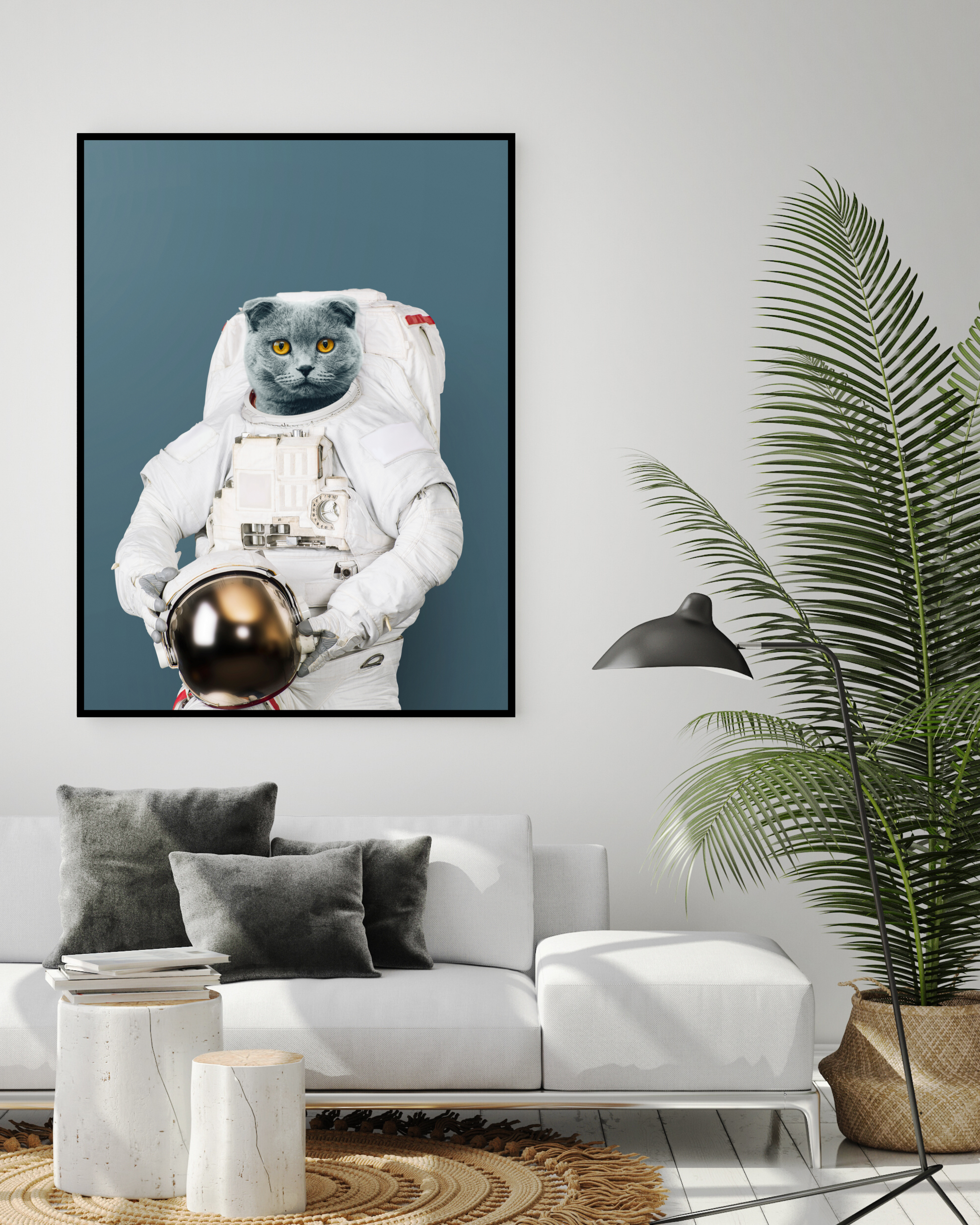 Astronaut katt affisch