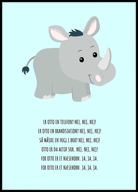Otto noshörningen barnaffisch